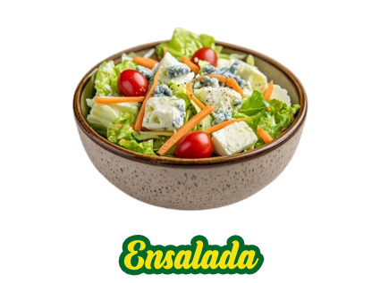 <big>Ensalada</big><br />lechuga, tomate, zanahoria y pepino <br/><mark><b>MX$44.00</b></mark> (Los Precios puede Variar). 